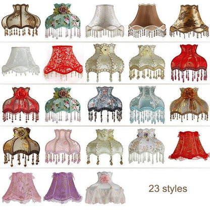 E0705VC730 - Fringed Gallery or Scallop Bottom Lamp Shade Fringed Lamp Shades Adrianas Specialty Lamp Shades