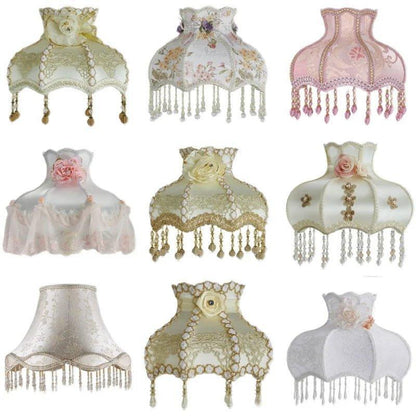 E0705VC730 - Fringed Gallery or Scallop Bottom Lamp Shade Fringed Lamp Shades Adrianas Specialty Lamp Shades