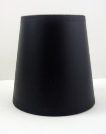 Elegant Black Parchment Clip-On Shade with Gold Lining chandelier-lamp-shades Adrianas Specialty Lamp Shades