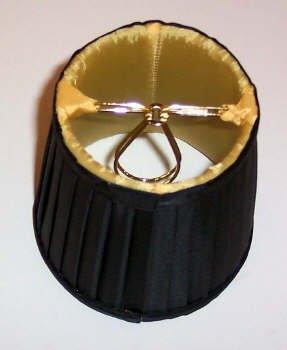 Elegant Black Silk Pleated Chandelier Shades - Specialty Shades
