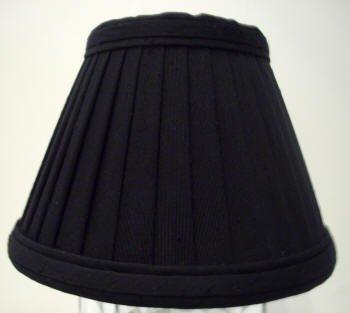 Elegant Empire Black Pleat Silk Chandelier - Specialty Shades