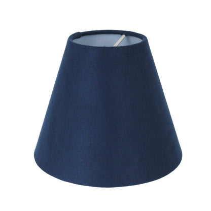 eTeckram 3x6x5 Dark Blue Suede Chandelier Lamp Shades, Set of 6 Lamp Shades Adrianas Specialty Shades