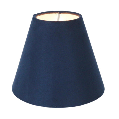 eTeckram 3x6x5 Dark Blue Suede Chandelier Lamp Shades, Set of 6 Lamp Shades Adrianas Specialty Shades