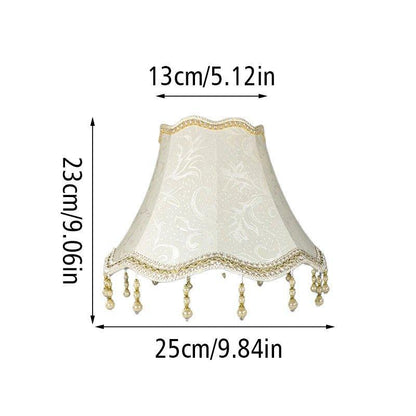 European Style Pearl Tassel Table Lamp Shade With Fringe Fringed Lamp Shades Adrianas Specialty Lamp Shades