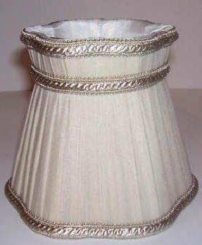 Gallery Top Side Pleat Silk Clip-On Chandelier Shade - Adrianas Specialty Lamp Shades