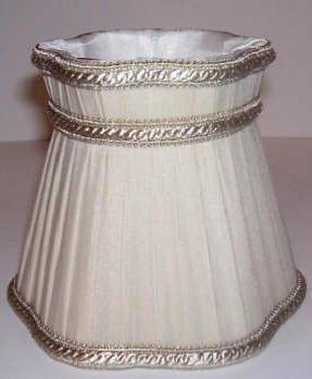 Gallery Top Side Pleat Silk Clip-On Chandelier Shade - Specialty Shades