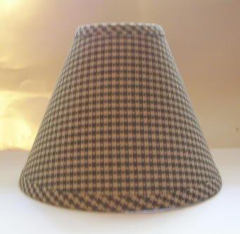 Grey Checked Standard Bulb Clip On Shade clip-on-shades Adrianas Specialty Lamp Shades