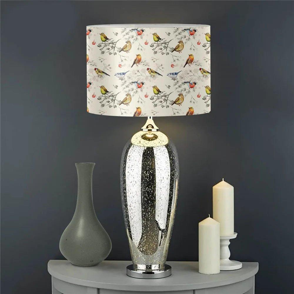 Lampshade Bird Watercolor Design Lampshades drum lamp shades Adrianas Specialty Lamp Shades HTAC361D65-S