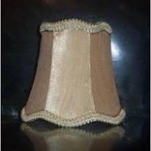 Luxurious Gold Scallop Silk Clip-On Lamp Shades chandelier-lamp-shades Adrianas Specialty Lamp Shades