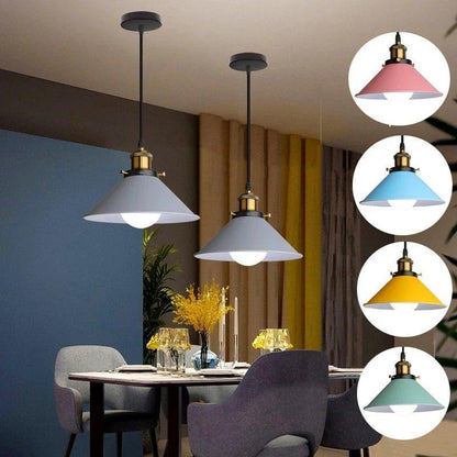 Modern Chandeliers Macaron Ceiling Pendant Lamps Creative Pendant Lights metal cone lamp shade Adrianas Specialty Lamp Shades