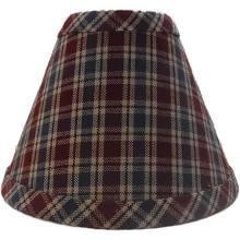 Navy & Burgundy Plaid Chandelier Shades - Adrianas Specialty Lamp Shades