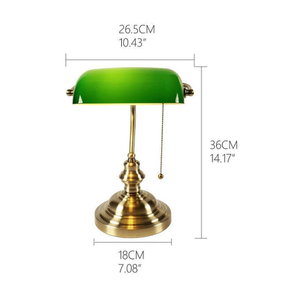 Newrays Green/Blue/Amber/White Glass Banker Lamp Cover - Adrianas Specialty Lamp Shades