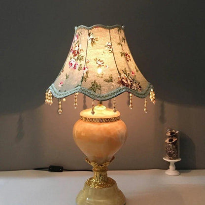 Pearl Tassel Table Lamp Shade Cloth Fringe Beads table lamp shades Adrianas Specialty Lamp Shades