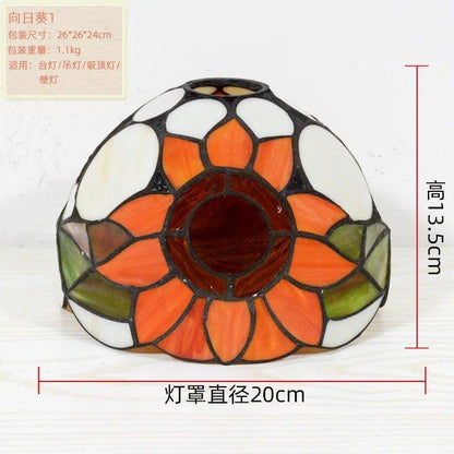 PL1208001 - Tiffany Vintage Stained Glass Lampshade - Adrianas Specialty Lamp Shades