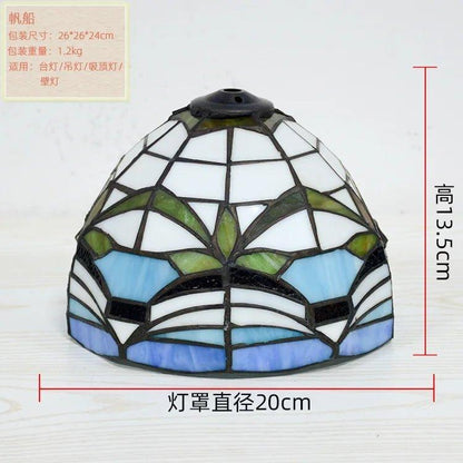 PL1208001 - Tiffany Vintage Stained Glass Lampshade - Adrianas Specialty Lamp Shades