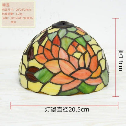 PL1208001 - Tiffany Vintage Stained Glass Lampshade - Adrianas Specialty Lamp Shades