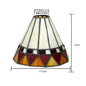 PL40127001 - Vintage Stained Glass Lampshade stained glass lampshades Adrianas Specialty Lamp Shades D2 - 1.65 top opening x 8 1/2 spread x 6 inch height