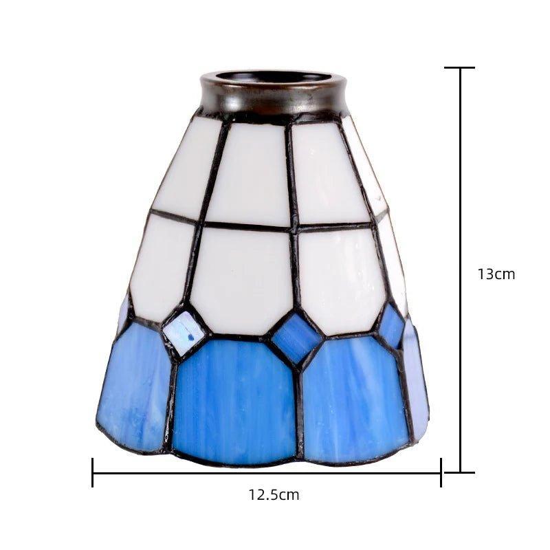 PL40127001 - Vintage Stained Glass Lampshade stained glass lampshades Adrianas Specialty Lamp Shades A11 - 1.65 inch top x 5 inch bottom x 5 inch height