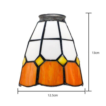 PL40127001 - Vintage Stained Glass Lampshade stained glass lampshades Adrianas Specialty Lamp Shades A2 - 1.65 inch top x 5 inch bottom x 5 inch height