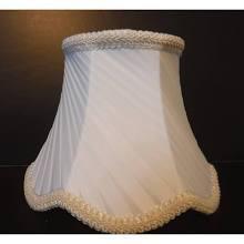 Pleated White Silk Chandelier Shade chandelier-lamp-shades Adrianas Specialty Lamp Shades