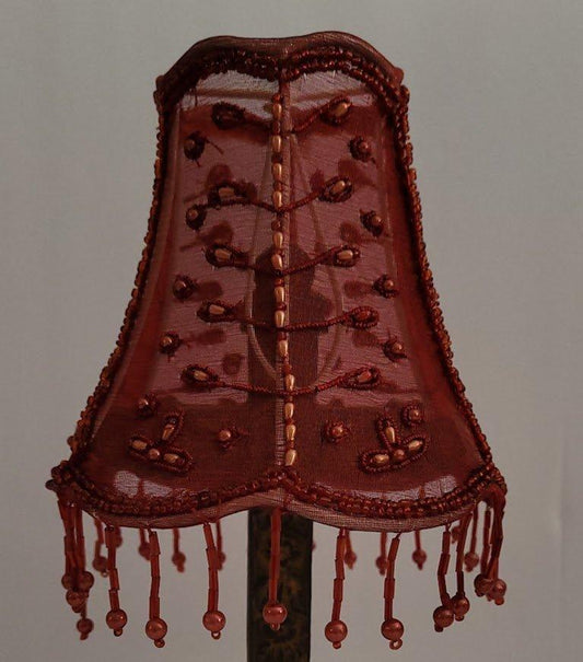Red Beaded Whimsy Chandelier Shade - Specialty Shades