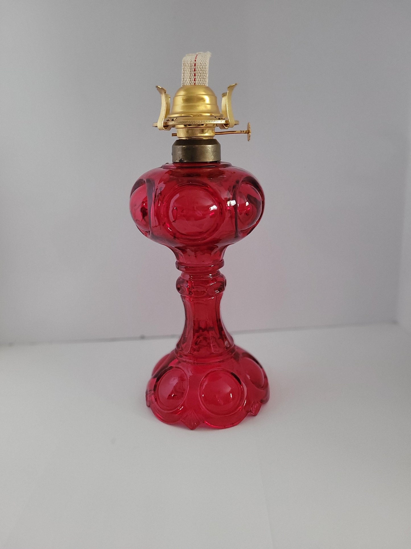 Ruby Red Bullseye Oil lamp