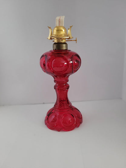 Ruby Red Bullseye Oil lamp lamps Adrianas Specialty Lamp Shades