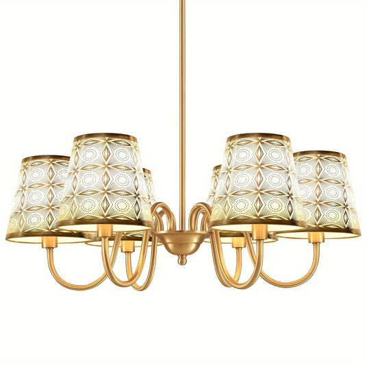 Rustic Golden Bell-Shaped Clip-on Set - Adrianas Specialty Lamp Shades