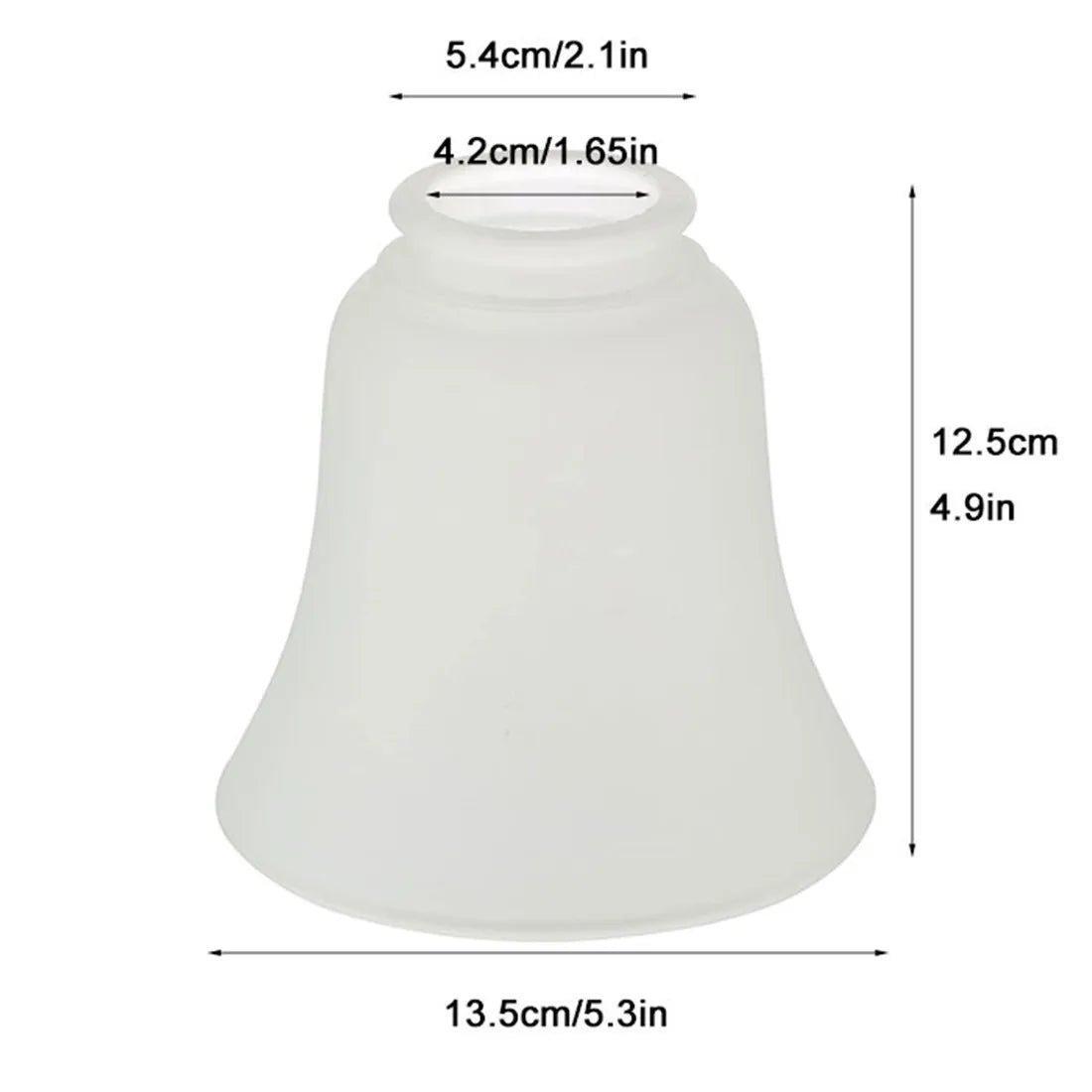 Screw Fixed Frosted Glass Shades Bell Shaped Glass Shade Covers Ceiling Fan Lamp Replacements for Chandelier Wall Sconces - Specialty Shades