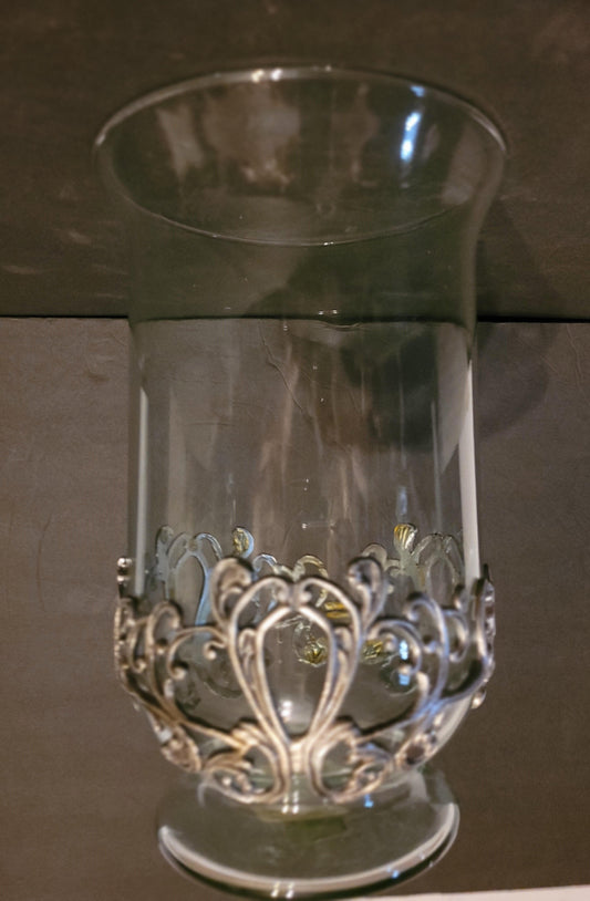 Silver Base Candle Holder - Adrianas Specialty Lamp Shades