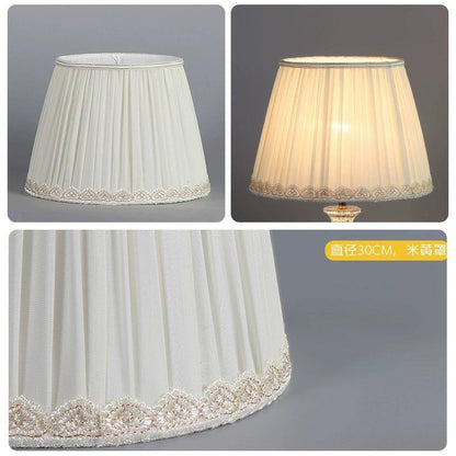 Soft Colored Shirred Lampshade Adrianas Specialty Lamp Shades Adrianas Specialty Shades Beige cover-lower mouth diameter 12 in