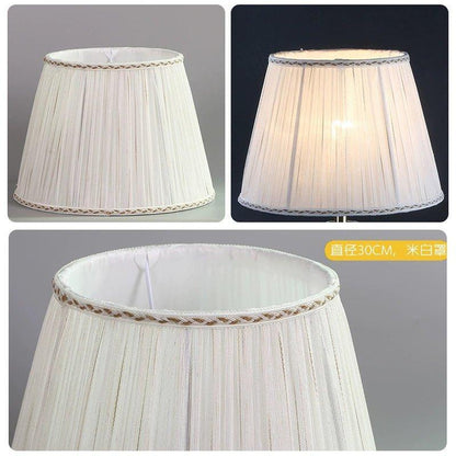 Soft Colored Shirred Lampshade Adrianas Specialty Lamp Shades Adrianas Specialty Shades White cover-lower mouth diameter 12 in