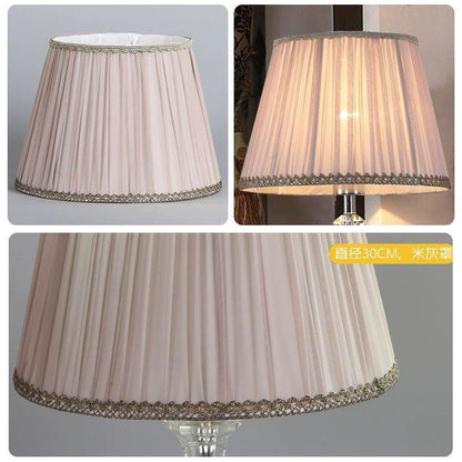 Soft Colored Shirred Lampshade Adrianas Specialty Lamp Shades Adrianas Specialty Shades Rice ash cover-lower mouth diameter 12 in