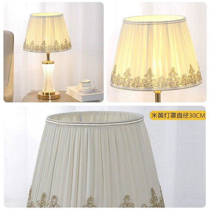 Soft Colored Shirred Lampshade Adrianas Specialty Lamp Shades Adrianas Specialty Shades Beige lace cover-under the mouth diameter 12 in