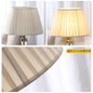 Soft Colored Shirred Lampshade Adrianas Specialty Lamp Shades Adrianas Specialty Shades Beige cloth strip cover-lower mouth diameter 13 in