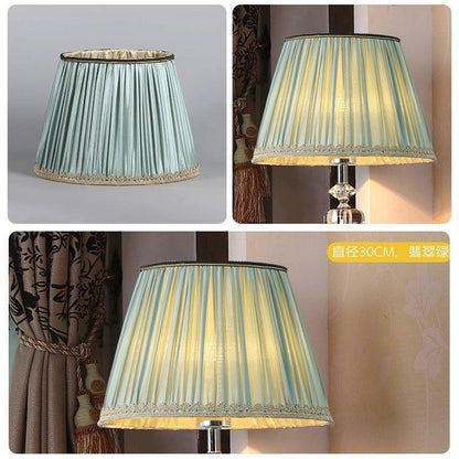 Soft Colored Shirred Lampshade Adrianas Specialty Lamp Shades Adrianas Specialty Shades Emerald Green Cover-Lower Mouth Diameter 12 in