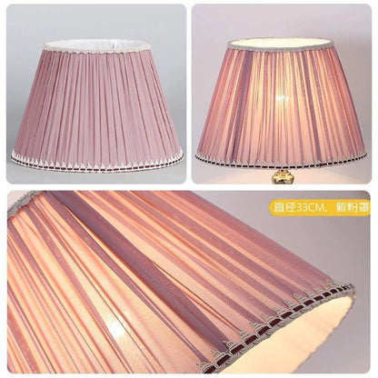 Soft Colored Shirred Lampshade  