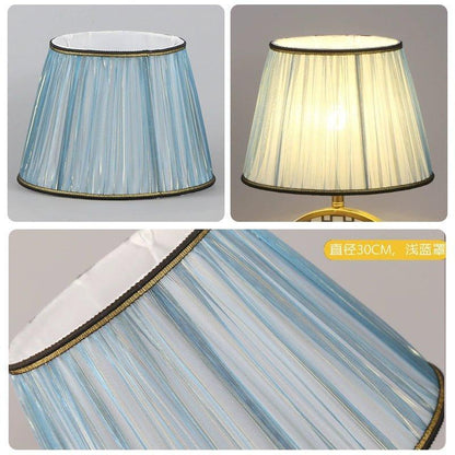 Soft Colored Shirred Lampshade  