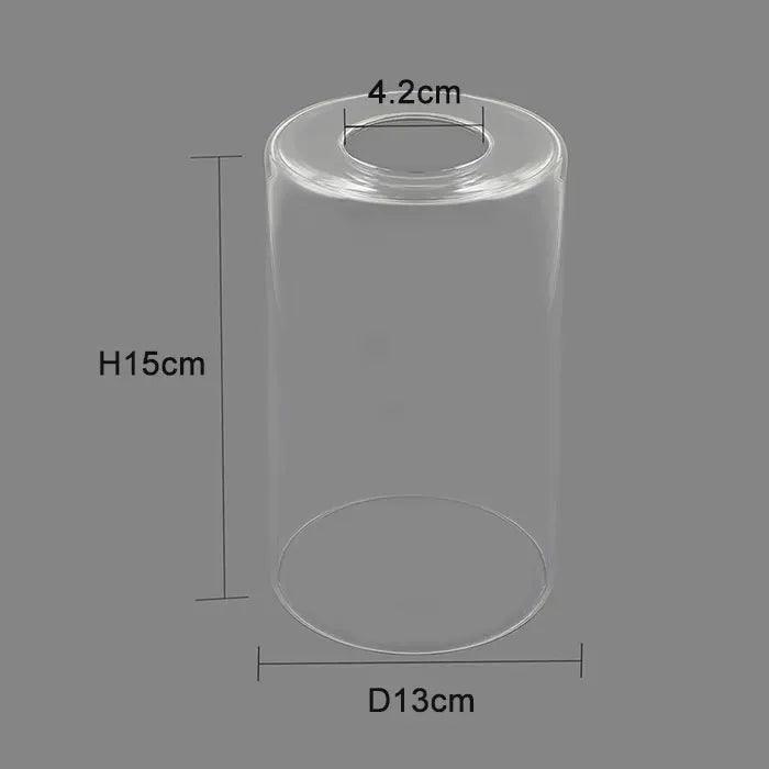 Transparant Cylinder Glass Lamp Shade Replacement for E27 E26 Screw Socket Clear Glass Cover Vanity Light Floor Lamp Chandelier - Specialty Shades