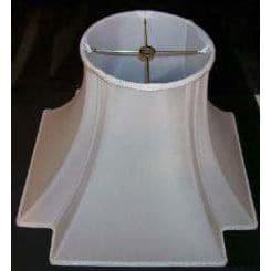 63747 Beige Crimp Top Silk Table Lamp Shade replacement-lamp-shades Adrianas Specialty Lamp Shades