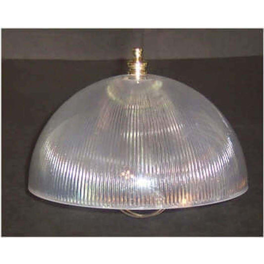 Acrylic Clear Ribbed Ceiling Cover clip-on-shades Adrianas Specialty Lamp Shades